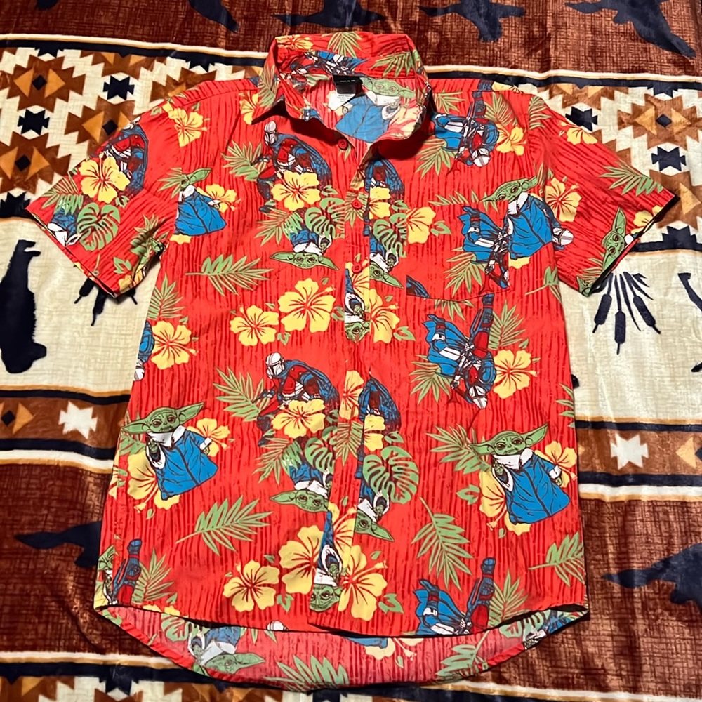 star wars button down shirt
